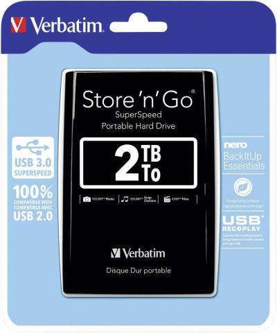 Verbatim HDD 2TB 3.0 53177, Crni