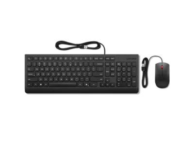 Lenovo Essential wired keyboard and mouse set SRB, black