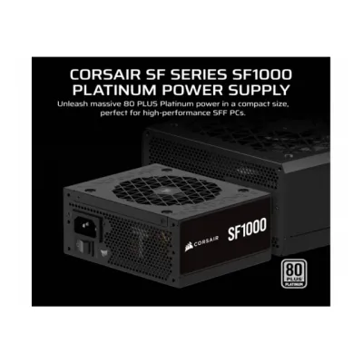 Corsair Sf1000 Napajanje Sfx 1000W 80+Platinum Modularno, Crna
