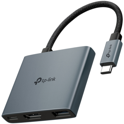 TP-Link UH3020C USB-C spliter 3-portovni 4K 60Hz PD 100W, Sivi
