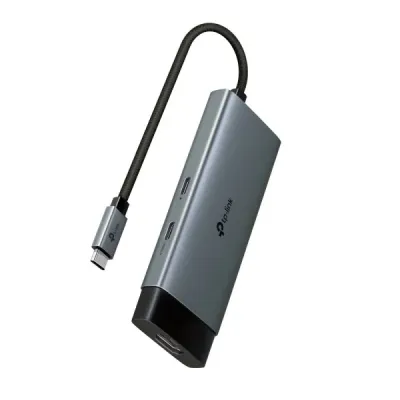 TP-Link Konektor UH5020C USB-C HDMI/2xUSB 3.0/USB-C/PD 100W, Sivi