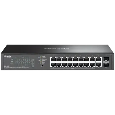 TP-Link ES220GP Gigabit Omada 150 W PoE, Crni