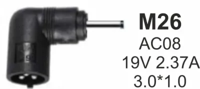 Gembird NPC-SA03 M26 Konektor za punjač 65W-19V-2.37A 3.0x1.1mm