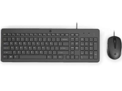HP 240J7AA Žični set tastature i miša US Optički miš, Crni