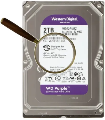 Western Digital WD22PURZ HDD 3.5 2TB 24/7 5400RPM 256MB SATA3, Purple