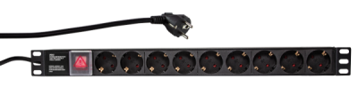 A4N Produzni kabl sa zastitom 9 uticnica 16A PDU 1U aluminium sa zastitom 2m