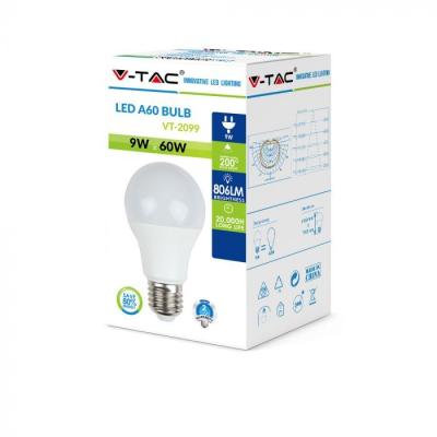 V-TAC VTAC LED sijalica E27 A60 9W CW