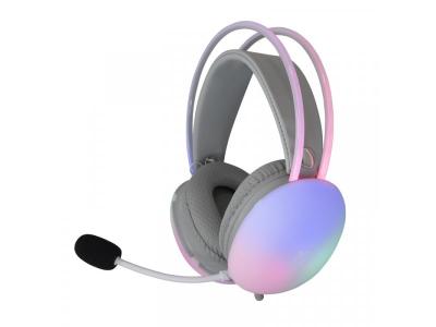 Наушники с микрофоном White Shark FIREFLY 50mm/Multiplatform/RGB/Белый