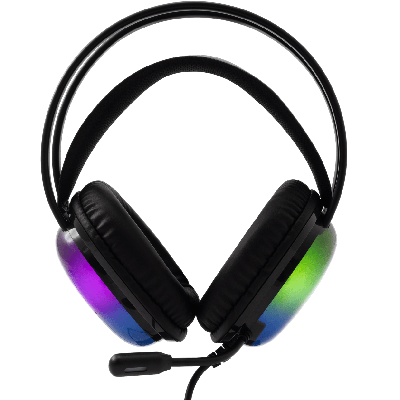 Headphones with Microphone White Shark PEACOCK 50mm/Multiplatform/RGB/Black