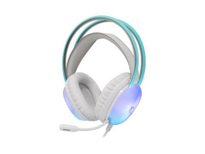 Наушники с микрофоном White Shark PEACOCK 50mm/Multiplatform/RGB/Белый