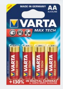 Батарейка Varta LR6 Max Tech AA 1/4