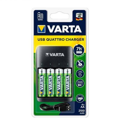 Зарядное устройство для батареек Varta Quatro + 4 AA батарейки