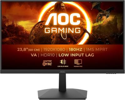 AOC 24G15N2 Gaming monitor 23.8" 1920x1080 VA 180Hz 1ms, Crna