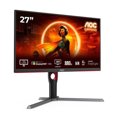 AOC Q27G3XMN/BK gaming monitor 27", 2560x1440, 180 Hz, 1 ms, 2xHDMI DP pivot