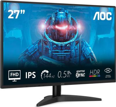 AOC 27B36X игровой монитор 27" IPS, 1920x1080, 144Hz, 0.5ms MPRT, HDMI DP Adaptive sync VESA, чёрный
