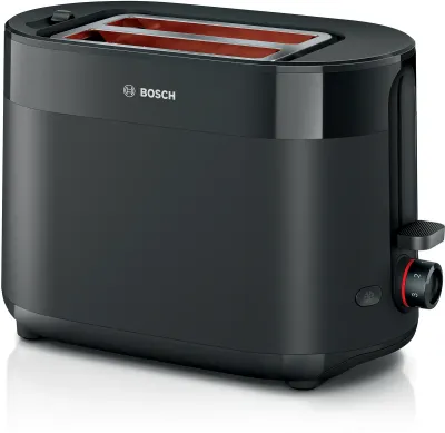 Bosch TAT2M123 тостер на 2 ломтика хлеба, чёрный