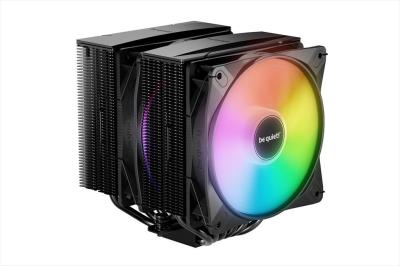 Be Quiet! Bk043 Hladnjak za procesor Pure Rock Pro 3 Lk 6 toplotnih cevi 6 mm 2Ks svetlosna krila Lk 120 mm Argb Pvm ventilator Tdp 250V, Crna
