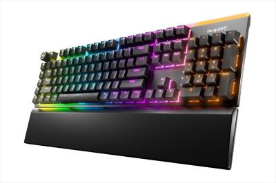 Be Quiet! BT003US Mehanička tastatura nosač za osvetljenje tiha linearna ARGB sa naslonom za dlanove, Crna