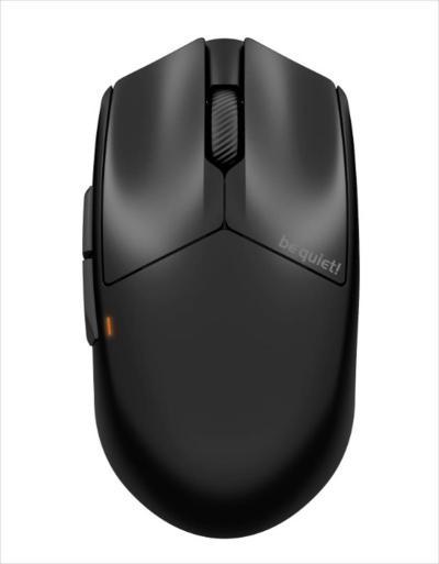 Be Quiet! Bm008 Bežični USB miš Dark Perk Sym Pixart Paw3950 senzor simetričan oblik 32000 DPI 55 G brzina glasanja 8K 2.4Ghz Ptfe klizači, Crni