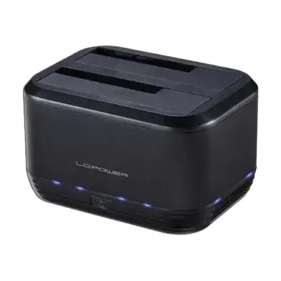 LC Power DOCK-U3-III USB Docking station USB3.0, Crni