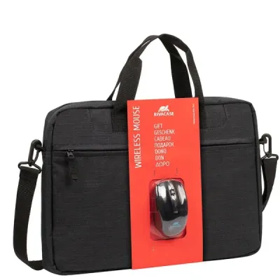 RIVACASE Regent 8038 Torba za Laptop 15.6" + Wireless Miš, Crna