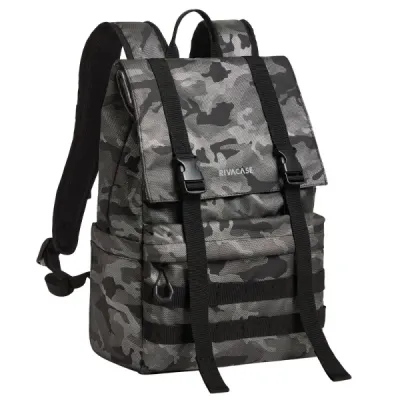 RIVACASE Sherwood Rolltop 7621 Torba za Laptop 15.6" Sivo Camo, Sivo Camo