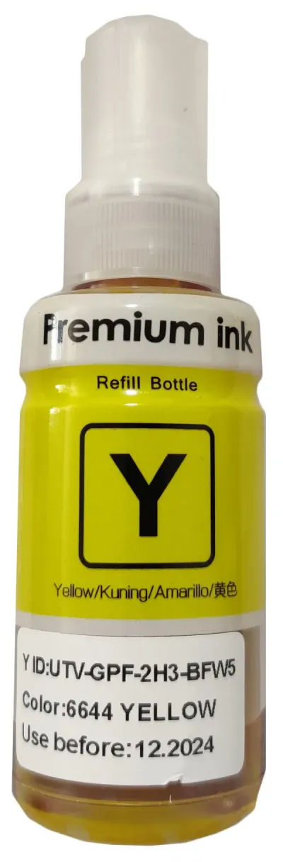 SINOCOPY refill ink for Epson EPIJY6644SC inkjet printer, INKJET T6644, 70 ml, yellow