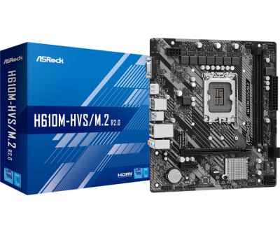 ASRock 90-MXBJJ0-A0UAYZ H610M-HVS/M.2 R2.0 Matična ploča s1700, Crna