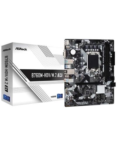 ASRock 90-MXBL40-A0UAYZ Matična ploča s1700 B760M-HDV/M.2 D4, Crna