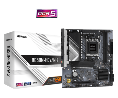 ASRock B650M-HDV/M.2 Matična ploča AM5, Crna