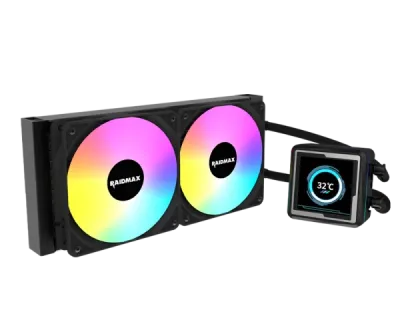 Raidmax Infinita LM240 Hladnjak za procesor ARGB LCD 2.73" , Crni