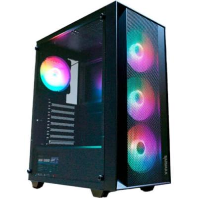 Raidmax Vector 100 Gaming kućište Midi Tower 4 x RGB fan Staklo 650W, Crno