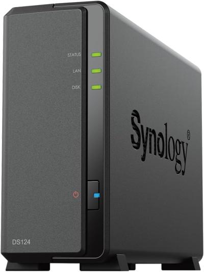 Synology DS124 NAS uređaj DiskStation 1-Bay 1.7GHz 1GB DDR4, Crni