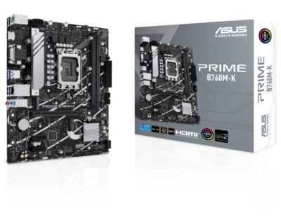 Материнская плата 1700 Asus PRIME B760M-K DDR5 VGA/HDMI/M.2