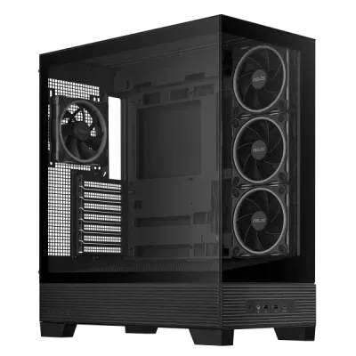 ASUS A31 Plus TG ARGB mid tower computer case (ATX/mATX RGB), black