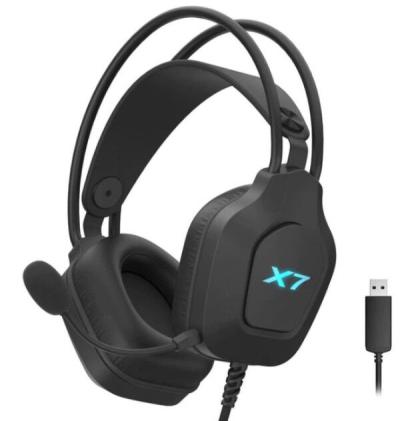 A4tech A4-XH-200 Gejmerske slušalice A4Tech X7 Mikrofon SURROUND USB LED, Crna