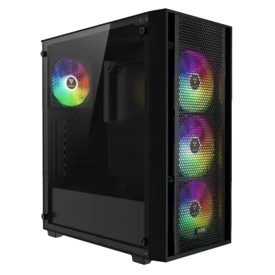 Gamdias Aura GC2 Elite V2 Kućište Mid-Tower RGB osvetljenje, Crno