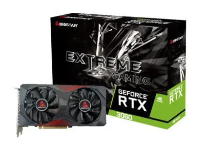 Graphics Card Biostar RTX 3060 GDDR6 12GB 192bit 3XDP/HDMI