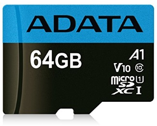 Micro SD Card 64GB AData + SD adapter AUSDX64GUICL10A1-RA1/ class 10