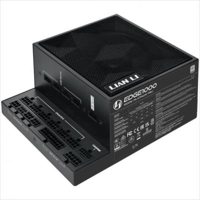 LIAN LI EG1000 Napajanje Edge 1000W 80+ Platinum Pcie 5.1 L-oblik sa 4 USB 2.0 konektora potpuno modularno, Crno