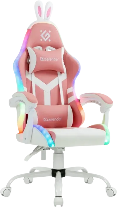 Defender Defender Ideal Gaming stolica RGB, Belo-roze