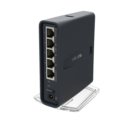 MikroTik RB952Ui-5ac2nD-TC WiFi router, 2.4/5GHz, AP, 802.11ac, 5 ports, PoE-out on port 5, USB for 3G/4G, 402