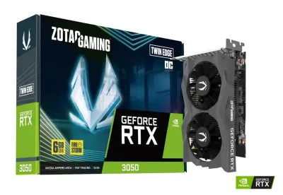 Zotac Twin edge OC Grafička karta gaming Geforce RTX 3050 6 GB GDDR6 96 bit 3xDP HDMI, Tamnosiva