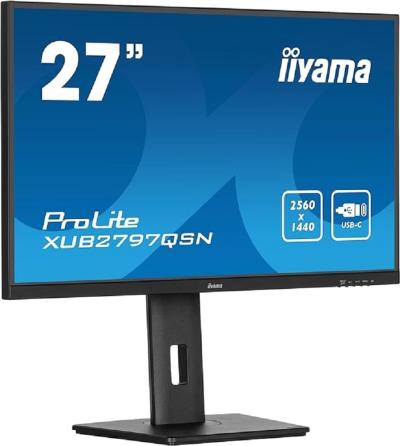 Iiyama XUB2797QSNP-B1 Monitor 27" 2560 x 1440 QHD WQHD IPS 100 Hz HDMI DP
