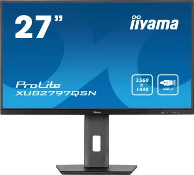 Iiyama ProLite XUB2797QSN-B2 Monitor IPS QHD 100Hz USB-C, Crni