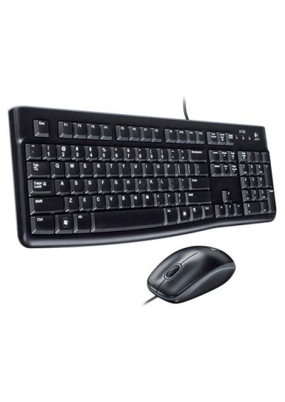 Logitech US MK120 Desktop Tastatura i miš, Crna