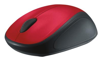 Logitech M235 Bežični optički miš Za levoruke i desnoruke, Crno-crveni