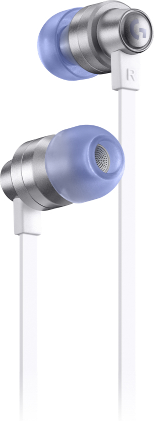Logitech G G333 in-ear headphones with microphone, 3.5 mm connector USB Type-C, grey white, white