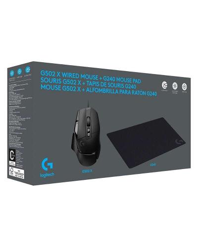 Gaming Mouse Logitech G502 X + G240 Gaming Pad