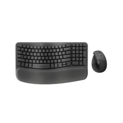 Logitech Wave Keys + Lift Combo Set bežična tastatura i miš 4000 DPI US, Tamnosivi